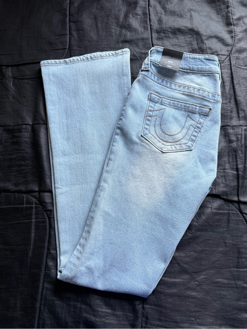 True Religion Light Blue Women's Denim Midrise Boot cut Becca Jeans